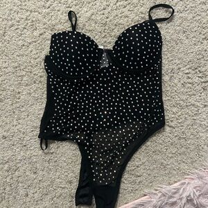 Black Studded Bodysuit